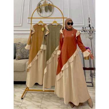 DRESS GAMIS SUEDE MEWAH IMPORT ORIGINAL BAHAN SUEDE ELEGAN & LEMBUT NYAMAN DIPAKAI GROSIR ECERAN L M