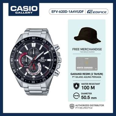 Casio Jam Tangan Pria Edifice EFV-620D-1A4VUDF Original Analog