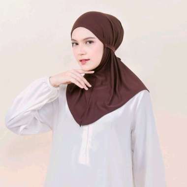 PUSSAT Zafira Hijab Bergo Tali Non Pet Spandeks Jersey Premium Hijab Olahraga Hijab Instan Daily Hij