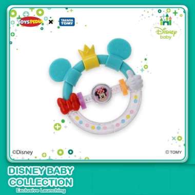 IMBEX - Mainan Bayi Disney Baby Takara Tomy Dear Little Hands Mickey & Minnie Teeth Ring Rattle TM81