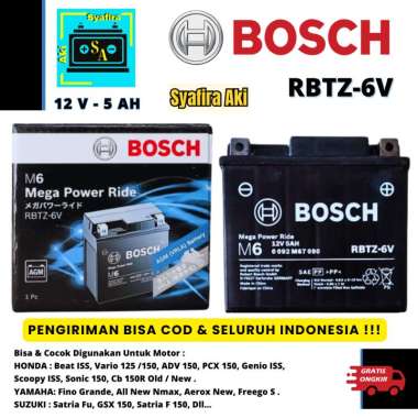 AKI KERING MOTOR CB150R, CBR150R, NMAX NEW, SONIC BOSCH RBTZ-6V MF