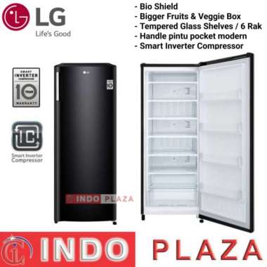 Freezer 6rak LG GN INV304BK/GN-INV304BK/GN INV 304BK (NEW-BLACK)