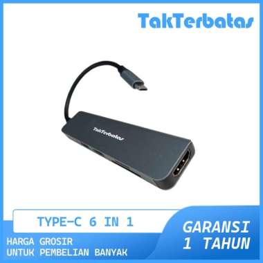 TAKTERBATAS - Type C 6 in 1 to HDMI Hub Converter USB Micro SD Card 6 in 1