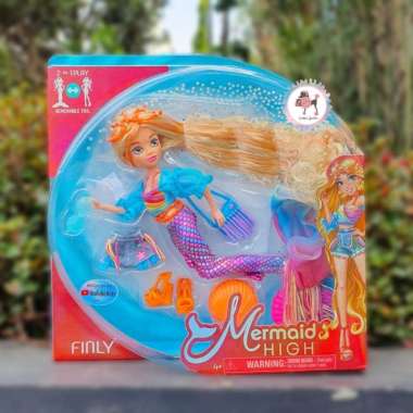 Mermaid High Finly Deluxe Mermaid Doll & Accessories - Mainan Boneka