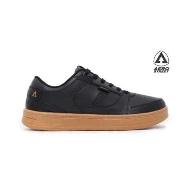 Aerostreet 37-44 Hoops Low 2.0 Gum Hitam Hitam - Sepatu Sneakers Casual 39