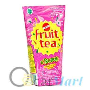 FRUIT TEA GENGGAM 200 ml 1 Dus Teh Rasa Buah segar Fruitea SOSRO strobery