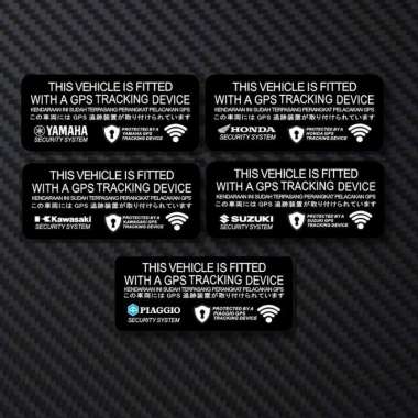 Sticker Tracking GPS Motor dan Mobil Hitam HONDA