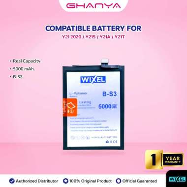 WIXEL Baterai B-S3 Compatible For Y21 2020 / Y21S / Y21A / Y21T Double Power Real Capacity Batre Bat