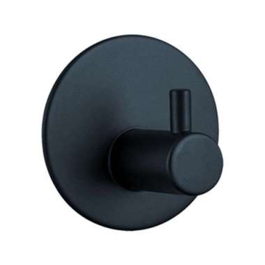 Gantungan Baju Stainless Steel Tempel 3M Hook Hanger Hitam(Bulat)