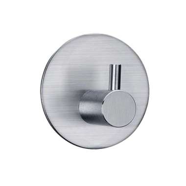 Gantungan Baju Stainless Steel Tempel 3M Hook Hanger Silver(Bulat)
