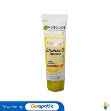 GARNIER BRIGHT COMPLETE VITAMIN C FACE WASH 50 ML TUBE