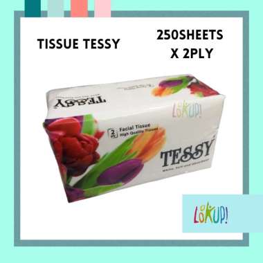TISSUE TESSY 250'S / TISU WAJAH 250 sheets x 2ply / FACIAL TISSUE TESSY