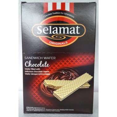 Wafer Selamat Selamat chocolate Sandwich Wafer Coklat Selamat isi 20 pcs