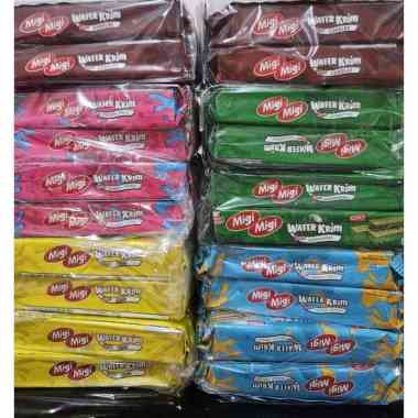 migi migi wafer krim 2 rasa makanan jadul isi 10pcs Coklat