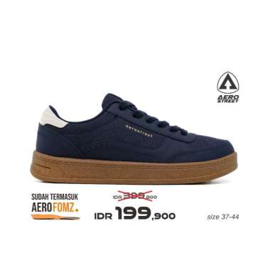 Aerostreet 37-44 Austin Coklat Gum Biru Tua Biru Tua - Sepatu Sneakers Casual 41