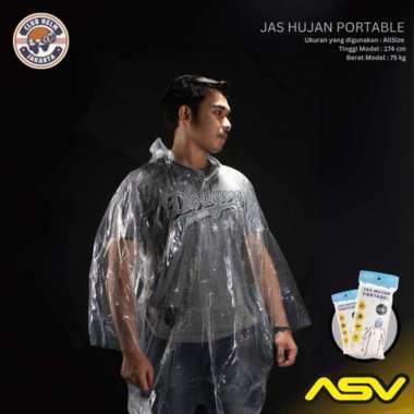 ASV JAS HUJAN PORTABLE | RAINCOAT BACKUP | TRANSPARAN BENING -