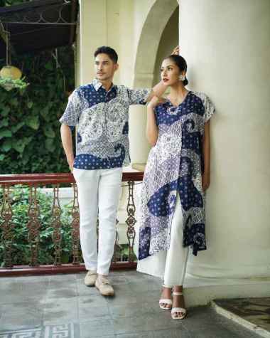 MARGARIA BATIK - Blouse & Kemaja Bahan Dobby Viscose - Blouse Batik Wanita - Kemeja Batik Pria Lenga