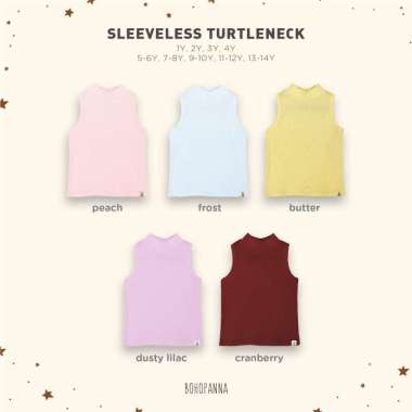 BOHOPANNA - SLEEVELESS TURTLENECK - ATASAN ANAK PEREMPUAN 9-10Y FROST