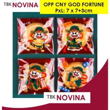 [10 PCS ] PLASTIK OPP SEAL COOKIES BAG 7X7 / KANTONG PLASTIK OPP IMLEK FORTUNE GOD 7x7