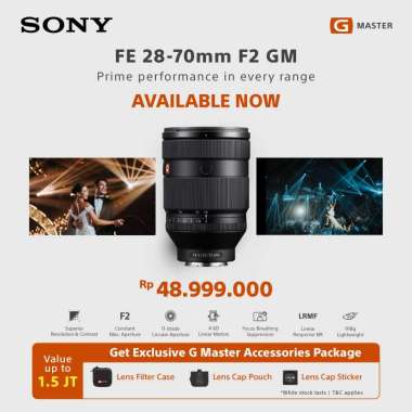 SONY Center Jakarta - Sony FE 28-70mm F2 GM / Lensa Sony 28-70mm G Master / Lensa All-Round telefoto