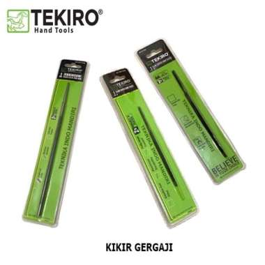 TEKIRO Kikir Gergaji Kayu Slim 4'' | Kikir Gergaji TEKIRO | Slim Taper Saw Files TEKIRO