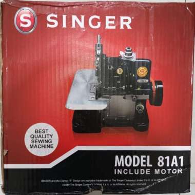 Mesin Jahit Klasik Tradisional Obras Benang 3 - Singer 81A1 (Built In Dinamo) Kuning + Kaki H