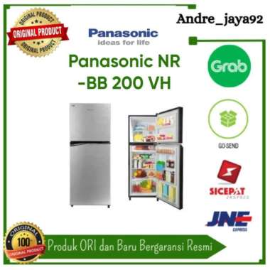 Kulkas 2 Pintu Panasonic NR BB 200 VH SILVER ECO NAVI INVENTER Garansi