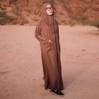 Lozy Hijab - Meena Abaya Outer (Set Abaya Outer dan Inner Haji dan Umrah) Rustic