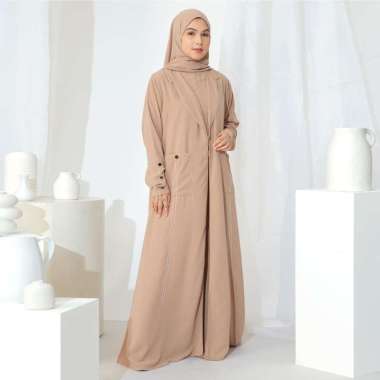 Lozy Hijab - Meena Abaya Outer (Set Abaya Outer dan Inner Haji dan Umrah) Tan
