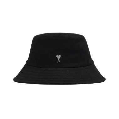 AMI Paris Ami de Coeur Stud Bucket Hat Black 58 Black