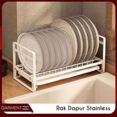 Rak Piring Organizer Dapur Peniris Tempat Mangkok Kabinet Penyimpanan Dapur Besi Premium HITAM MANGK