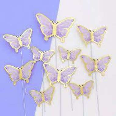 Topper Kupu Kupu Dekorasi Kue / Topper Kupu Dekorasi Buket / Topper Kupu Hiasan Kue Ulang Tahun / To