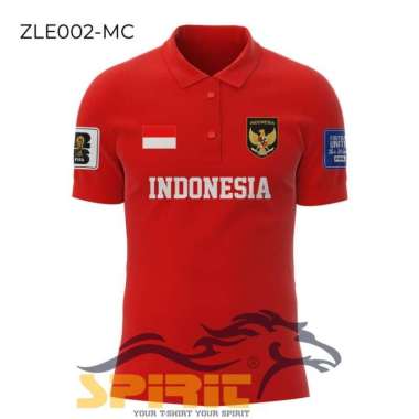 Kaos Polo Shirt Tshirt Baju Kerah Distro Piala Dunia 2024 Zona Asia iNDONESiA timnas garuda Kualifik