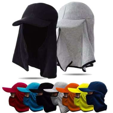 Topi Jepang Ninja Hat Cap Distro Masker Kebun Proyek olahraga mancing pancing ikan anti panas polos 