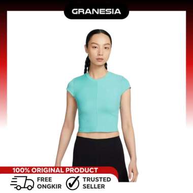 Nike One Fitted Rib Dri-FIT Short-Sleeve Cropped Top 86488AA922F78FGS|Kaos Fitness Baju Olahraga Lar