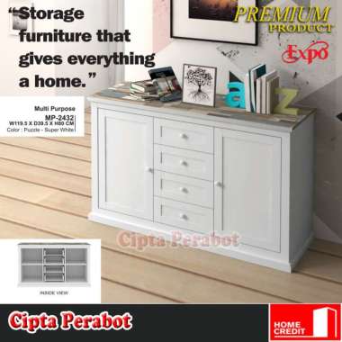 Side Cabinet Credenza Expo MP2432 Coklat