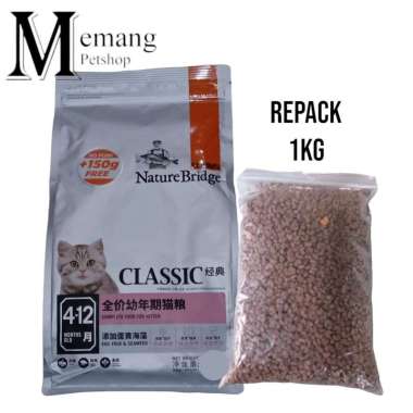 Nature Bridge Classic Kitten 1Kg Kiloan Makanan Anak Kucing
