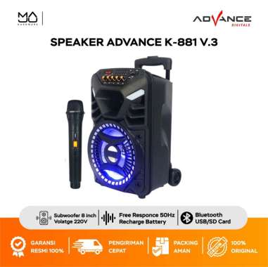 Speaker Meeting Bluetooth Portable Advance K881N K881 V.3 / Speaker Karaoke - Garansi Resmi