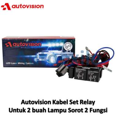 Autovision LED Laser Wiring System Kabel Set Relay untuk pasang lampu sorot kabut tambahan Borneo