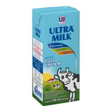 Promo Harga Ultra Milk Susu UHT Full Cream 250 ml - Blibli