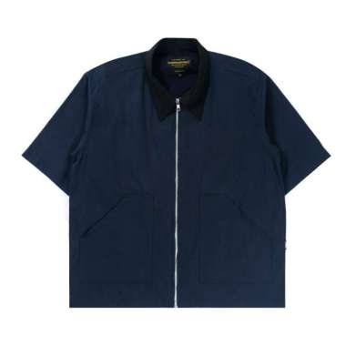 ETERNALWORKS - KEMEJA WORKSHIRT ZIPPER BOXY FIT NAVY - KEMEJA ZIPPER NAVY BOXY S