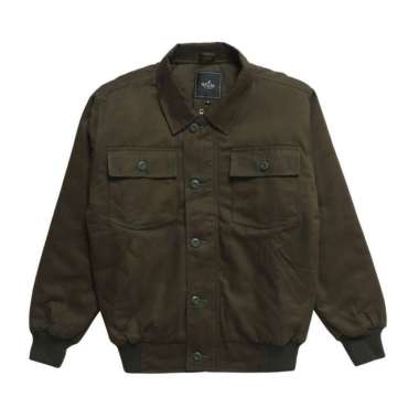 JAKET PRIA - JAKET BOMBER - AERO OLIVE GREEN S