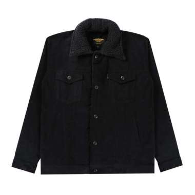 JAKET PRIA - NAKA BLACK SHERPA TRUCKER JACKET - JAKET TRUCKER - SHERPA M