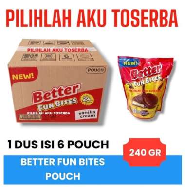 Biskuit Roma Better Fun Bites kemasan POUCH - ( HARGA 1 DUS )