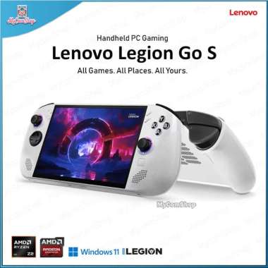 Lenovo Legion Go S - Konsol Game Tangan 8 Inci, AMD Ryzen Z2 Go, 16GB RAM, 512GB SSD, Glacier White