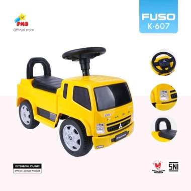 Mainan Anak Mobil Mobilan Tunggang PMB K607 Fuso Dorong Manual K 607 Kuning