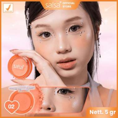 SALSA Galaxy Series Makeup Set - Eyeshadow Palette,Blush On dan Highlighter Galaxy Blush #02