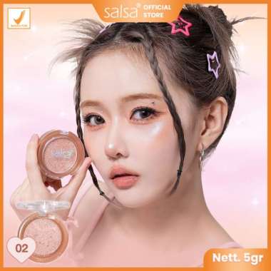 SALSA Galaxy Series Makeup Set - Eyeshadow Palette,Blush On dan Highlighter Glxy Highlighter 02