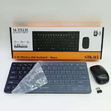 KEYBOARD + MOUSE WIRELESS M-TECH STK 03 || KEYBOARD SATU SET
