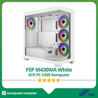 FSP M340WA White ATX CPU PC Case Casing Komputer